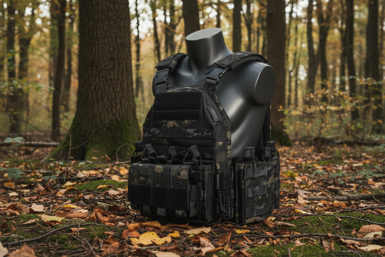 Tactical Plate Carrier Vest (Black CP)