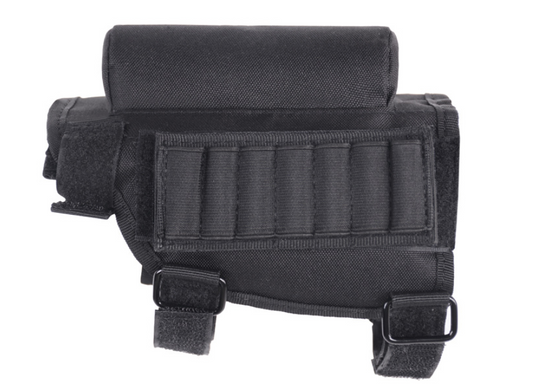 Adjustable Tactical Buttstock Cheek Rest & Ammo Holder