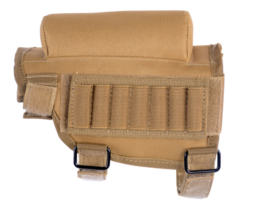 Adjustable Tactical Buttstock Cheek Rest & Ammo Holder