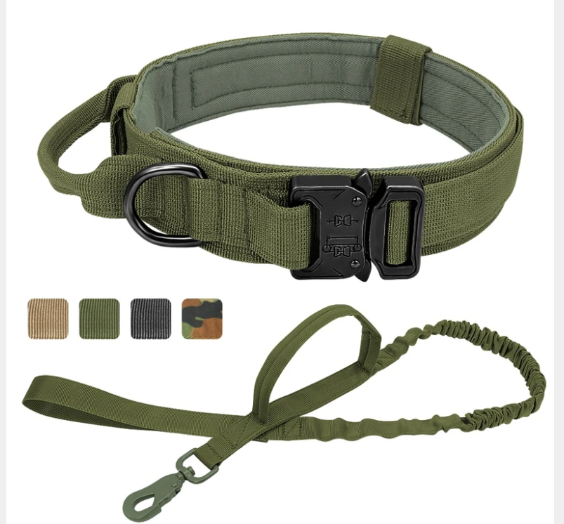 Tactical Nylon Dog Collar for Large Breeds
