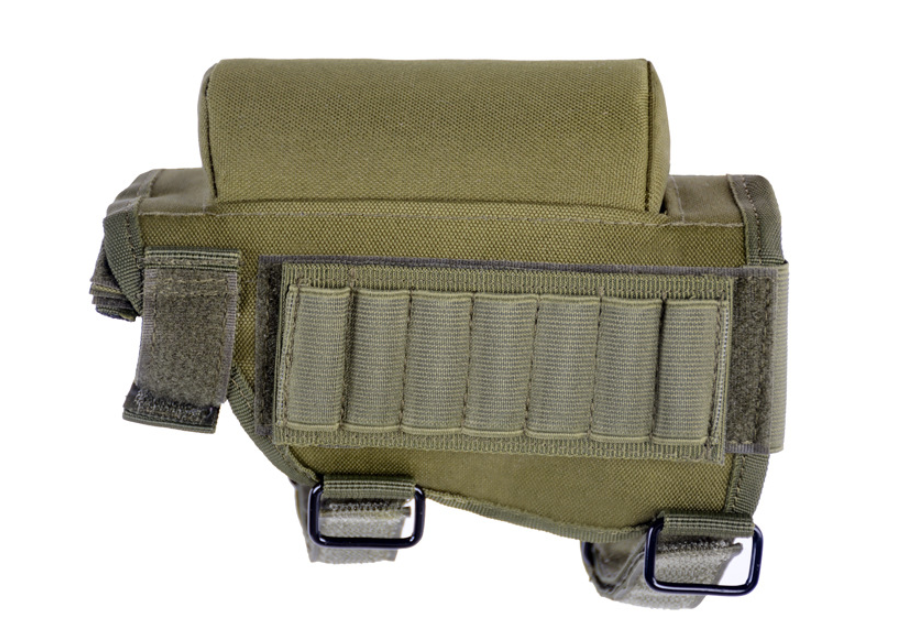 Adjustable Tactical Buttstock Cheek Rest & Ammo Holder