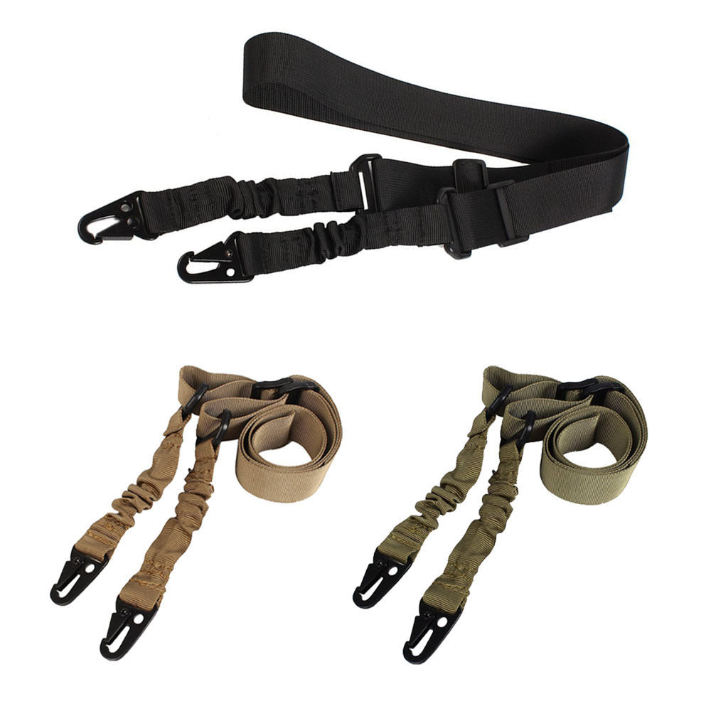 Tactical Rifle Sling with 2 Point Hooks (One Item)