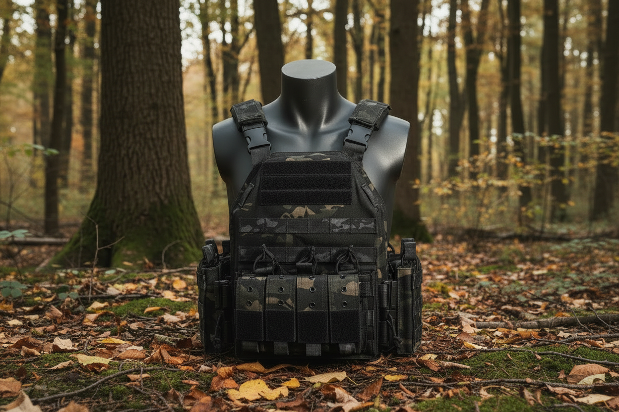 Tactical Plate Carrier Vest (Black CP)